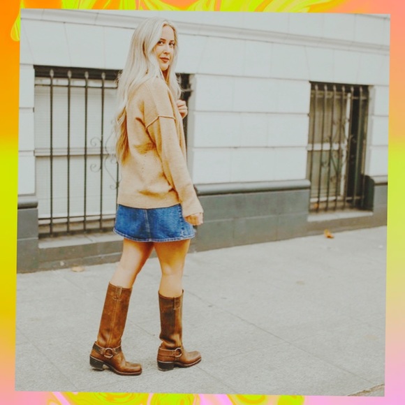 FRYE ☀️ Cognac Harness 12R Boots - Picture 4 of 16